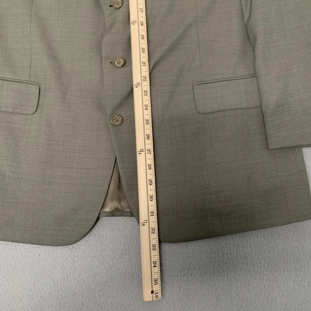 Stafford Men's Suit 44R Gray Wool 37x29 Pleated Pants 2 Button 2 Piece Business‎